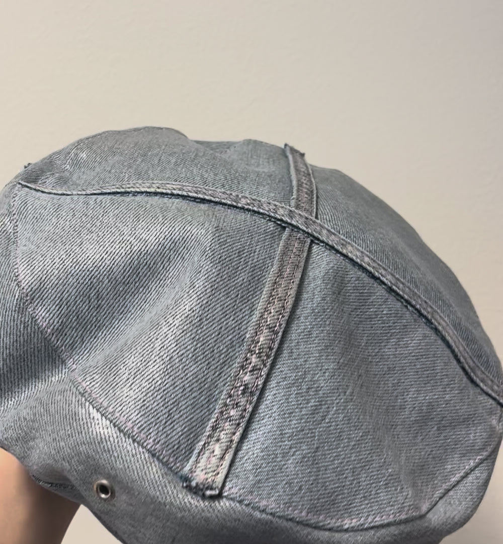 copenhagen beret - shiny light blue S